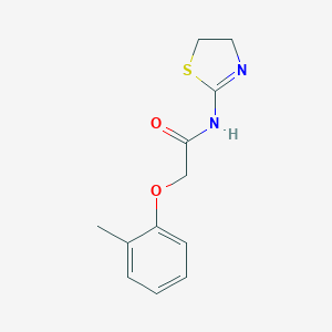 molecular formula C12H14N2O2S B262632 N-(4,5-dihydro-1,3-thiazol-2-yl)-2-(2-methylphenoxy)acetamide 