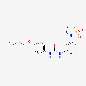 1-(4-Butoxyphenyl)-3-(5-(1,1-dioxidoisothiazolidin-2-yl)-2-methylphenyl)urea