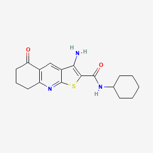 3-amino-N-cyclohexyl-5-oxo-5,6,7,8-tetrahydrothieno[2,3-b]quinoline-2-carboxamide