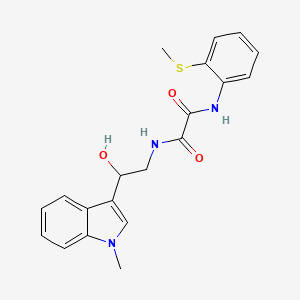 N1-(2-hydroxy-2-(1-methyl-1H-indol-3-yl)ethyl)-N2-(2-(methylthio)phenyl)oxalamide