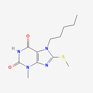 3-Methyl-8-methylsulfanyl-7-pentylpurine-2,6-dione