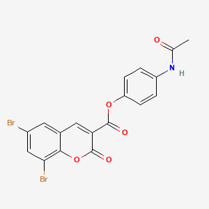 molecular formula C18H11Br2NO5 B2626361 4-acetamidophenyl 6,8-dibromo-2-oxo-2H-chromene-3-carboxylate CAS No. 865593-74-4