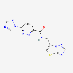 N-(thiazolo[3,2-b][1,2,4]triazol-6-ylmethyl)-6-(1H-1,2,4-triazol-1-yl)pyridazine-3-carboxamide