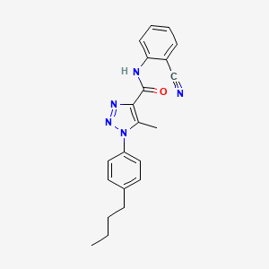 molecular formula C21H21N5O B2626378 1-(4-butylphenyl)-N-(2-cyanophenyl)-5-methyl-1H-1,2,3-triazole-4-carboxamide CAS No. 904813-40-7