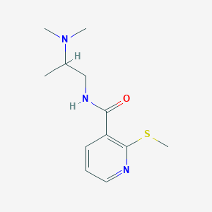 molecular formula C12H19N3OS B2626379 N-[2-(dimethylamino)propyl]-2-(methylsulfanyl)pyridine-3-carboxamide CAS No. 1241463-33-1