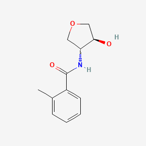 molecular formula C12H15NO3 B2626380 N-[(3R,4S)-4-Hydroxyoxolan-3-yl]-2-methylbenzamide CAS No. 2282007-21-8