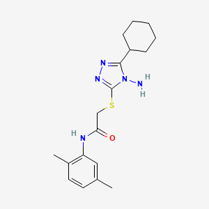 molecular formula C18H25N5OS B2626382 2-[(4-amino-5-cyclohexyl-1,2,4-triazol-3-yl)sulfanyl]-N-(2,5-dimethylphenyl)acetamide CAS No. 577765-86-7
