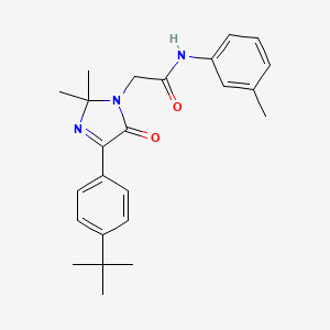 2-[4-(4-tert-butylphenyl)-2,2-dimethyl-5-oxoimidazol-1-yl]-N-(3-methylphenyl)acetamide