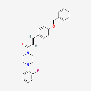 (E)-3-[4-(benzyloxy)phenyl]-1-[4-(2-fluorophenyl)piperazino]-2-propen-1-one