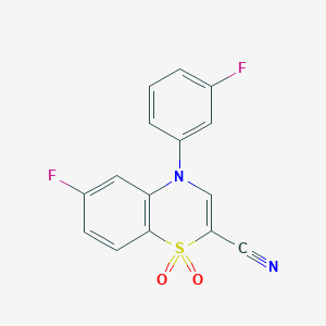 6-fluoro-4-(3-fluorophenyl)-4H-benzo[b][1,4]thiazine-2-carbonitrile 1,1-dioxide