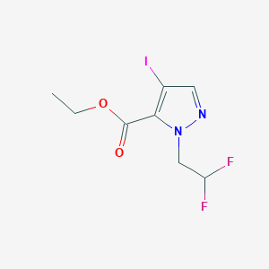 molecular formula C8H9F2IN2O2 B2626395 ethyl 1-(2,2-difluoroethyl)-4-iodo-1H-pyrazole-5-carboxylate CAS No. 1856048-81-1