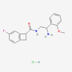 N-[2-Amino-2-(2-methoxyphenyl)ethyl]-4-fluorobicyclo[4.2.0]octa-1(6),2,4-triene-7-carboxamide;hydrochloride