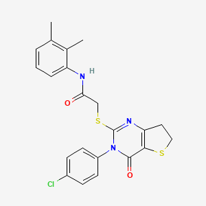 2-[[3-(4-chlorophenyl)-4-oxo-6,7-dihydrothieno[3,2-d]pyrimidin-2-yl]sulfanyl]-N-(2,3-dimethylphenyl)acetamide