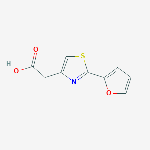 molecular formula C9H7NO3S B2626404 [2-(2-Furyl)-1,3-thiazol-4-yl]acetic acid CAS No. 886504-88-7