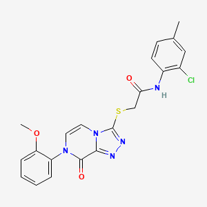 N-(2-chloro-4-methylphenyl)-2-((7-(2-methoxyphenyl)-8-oxo-7,8-dihydro-[1,2,4]triazolo[4,3-a]pyrazin-3-yl)thio)acetamide