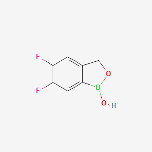 molecular formula C7H5BF2O2 B2626439 5,6-difluoro-1,3-dihydro-2,1-benzoxaborol-1-ol CAS No. 174671-91-1