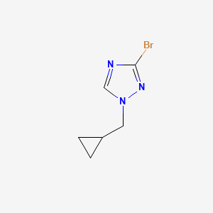 molecular formula C6H8BrN3 B2626443 3-溴-1-(环丙基甲基)-1H-1,2,4-三唑 CAS No. 1849334-21-9