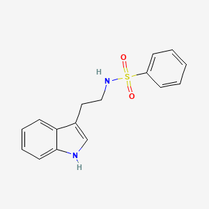 molecular formula C16H16N2O2S B2626449 N-Benzenesulfonyltryptamine 