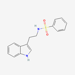 molecular formula C16H16N2O2S B2626449 N-[2-(1H-indol-3-yl)ethyl]benzenesulfonamide CAS No. 32585-54-9