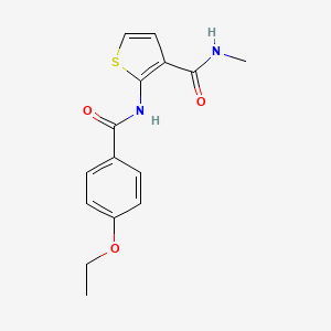 molecular formula C15H16N2O3S B2626452 2-(4-乙氧基苯甲酰胺)-N-甲基噻吩-3-甲酰胺 CAS No. 897616-13-6