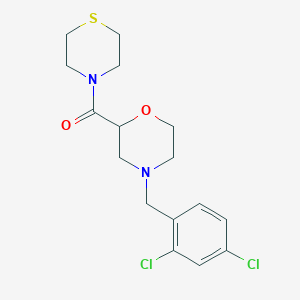molecular formula C16H20Cl2N2O2S B2626459 [4-[(2,4-Dichlorophenyl)methyl]morpholin-2-yl]-thiomorpholin-4-ylmethanone CAS No. 2415514-29-1