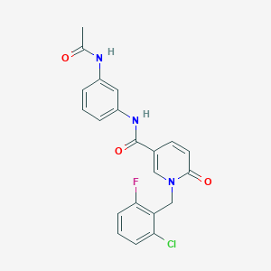 molecular formula C21H17ClFN3O3 B2626498 N-(3-acetamidophenyl)-1-(2-chloro-6-fluorobenzyl)-6-oxo-1,6-dihydropyridine-3-carboxamide CAS No. 899741-22-1