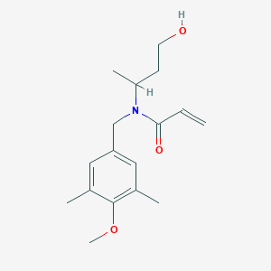 molecular formula C17H25NO3 B2626551 N-(4-Hydroxybutan-2-yl)-N-[(4-methoxy-3,5-dimethylphenyl)methyl]prop-2-enamide CAS No. 2411262-34-3