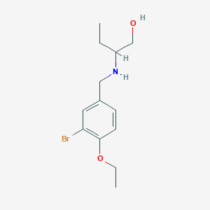 molecular formula C13H20BrNO2 B262665 2-[(3-Bromo-4-ethoxybenzyl)amino]-1-butanol 