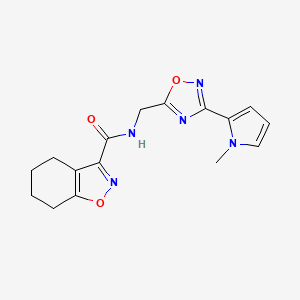 N-((3-(1-methyl-1H-pyrrol-2-yl)-1,2,4-oxadiazol-5-yl)methyl)-4,5,6,7-tetrahydrobenzo[d]isoxazole-3-carboxamide