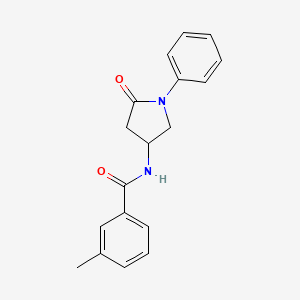 3-methyl-N-(5-oxo-1-phenylpyrrolidin-3-yl)benzamide