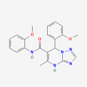 molecular formula C21H21N5O3 B2626672 N,7-bis(2-methoxyphenyl)-5-methyl-4H,7H-[1,2,4]triazolo[1,5-a]pyrimidine-6-carboxamide CAS No. 540502-68-9