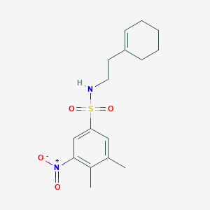 N-[2-(cyclohex-1-en-1-yl)ethyl]-3,4-dimethyl-5-nitrobenzene-1-sulfonamide