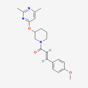 (E)-1-(3-((2,6-dimethylpyrimidin-4-yl)oxy)piperidin-1-yl)-3-(4-methoxyphenyl)prop-2-en-1-one