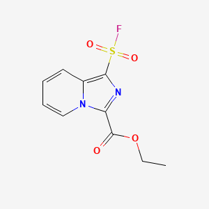 molecular formula C10H9FN2O4S B2626685 Ethyl 1-fluorosulfonylimidazo[1,5-a]pyridine-3-carboxylate CAS No. 2137641-91-7