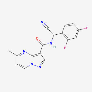 N-[Cyano-(2,4-difluorophenyl)methyl]-5-methylpyrazolo[1,5-a]pyrimidine-3-carboxamide
