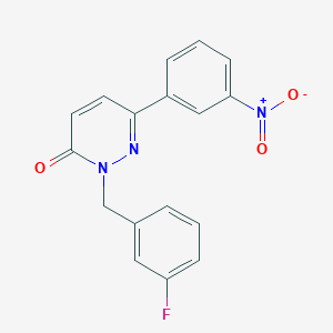 molecular formula C17H12FN3O3 B2626690 2-(3-fluorobenzyl)-6-(3-nitrophenyl)pyridazin-3(2H)-one CAS No. 941973-05-3
