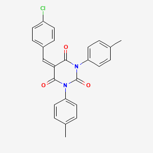 5-[(4-Chlorophenyl)methylidene]-1,3-bis(4-methylphenyl)-1,3-diazinane-2,4,6-trione