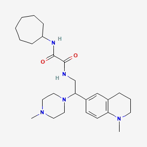 N1-cycloheptyl-N2-(2-(1-methyl-1,2,3,4-tetrahydroquinolin-6-yl)-2-(4-methylpiperazin-1-yl)ethyl)oxalamide