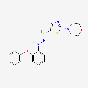 4-{5-[(1E)-[2-(2-phenoxyphenyl)hydrazin-1-ylidene]methyl]-1,3-thiazol-2-yl}morpholine