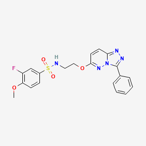 3-fluoro-4-methoxy-N-(2-((3-phenyl-[1,2,4]triazolo[4,3-b]pyridazin-6-yl)oxy)ethyl)benzenesulfonamide