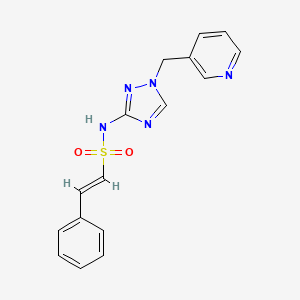 (E)-2-phenyl-N-[1-(pyridin-3-ylmethyl)-1,2,4-triazol-3-yl]ethenesulfonamide