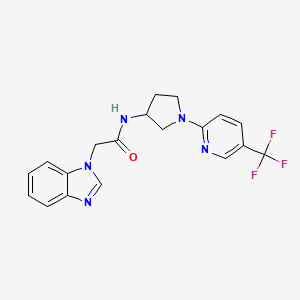 2-(1H-benzo[d]imidazol-1-yl)-N-(1-(5-(trifluoromethyl)pyridin-2-yl)pyrrolidin-3-yl)acetamide