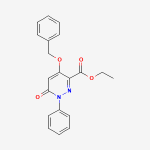 molecular formula C20H18N2O4 B2626764 Ethyl 4-(benzyloxy)-6-oxo-1-phenyl-1,6-dihydropyridazine-3-carboxylate CAS No. 899728-99-5