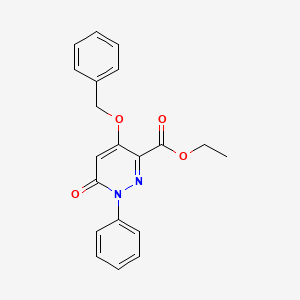 Ethyl 6-oxo-1-phenyl-4-phenylmethoxypyridazine-3-carboxylate