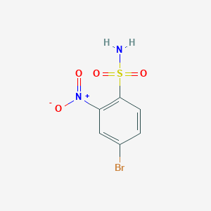 molecular formula C6H5BrN2O4S B2626774 4-Bromo-2-nitrobenzenesulfonamide CAS No. 89581-41-9