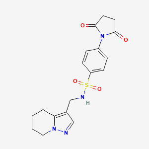 4-(2,5-dioxopyrrolidin-1-yl)-N-((4,5,6,7-tetrahydropyrazolo[1,5-a]pyridin-3-yl)methyl)benzenesulfonamide