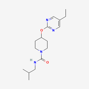 molecular formula C16H26N4O2 B2626779 4-(5-Ethylpyrimidin-2-yl)oxy-N-(2-methylpropyl)piperidine-1-carboxamide CAS No. 2380062-45-1