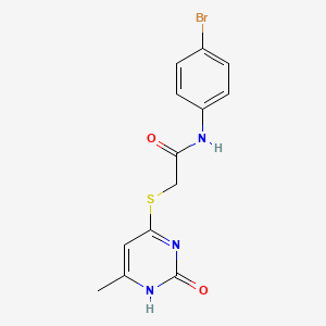 molecular formula C13H12BrN3O2S B2626781 N-(4-bromophenyl)-2-[(6-methyl-2-oxo-1,2-dihydropyrimidin-4-yl)sulfanyl]acetamide CAS No. 905665-64-7