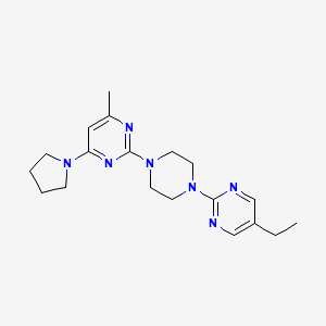 molecular formula C19H27N7 B2626785 2-[4-(5-Ethylpyrimidin-2-yl)piperazin-1-yl]-4-methyl-6-(pyrrolidin-1-yl)pyrimidine CAS No. 2415523-83-8