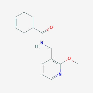 molecular formula C14H18N2O2 B2626791 N-[(2-methoxypyridin-3-yl)methyl]cyclohex-3-ene-1-carboxamide CAS No. 1090588-27-4
